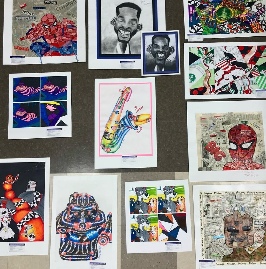 Student artwork display
